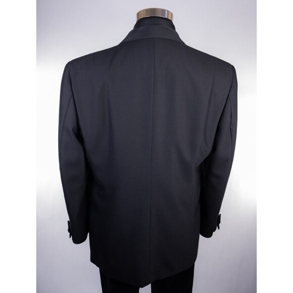 Joseph Abboud Tuxedo Blazer Mens Solid Black Dinner Jacket Coat Sz 40R/S 2-Buttn - Picture 8 of 14
